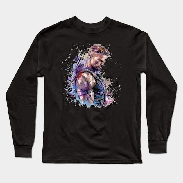 VANISHING HAWKEYE Long Sleeve T-Shirt by Drank